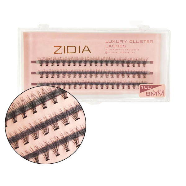 Вії пучкові (3 стрічки, розмір 8 мм) Cluster lashes 10d c 0,10 (8mm)