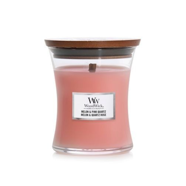 Ароматична свічка з ароматом дині та рожевого кварцу Medium candle Melon & pink quartz