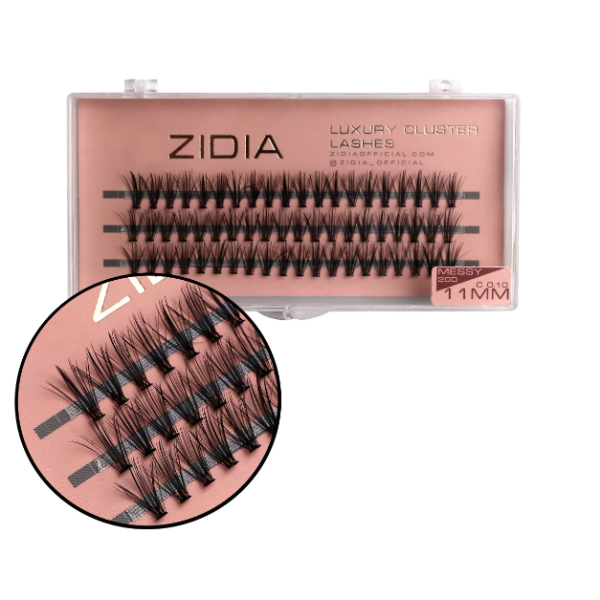Вії пучкові (3 стрічки, розмір 11 мм) Cluster lashes messy 20d c 0,10 (11mm)