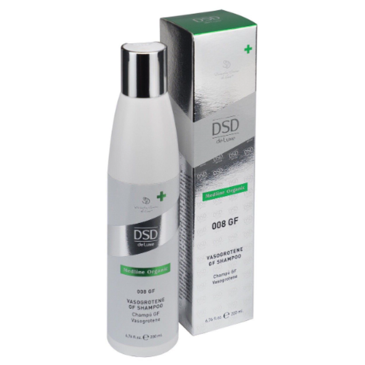 Шампунь вазогротен з факторами росту De luxe 008 gf vasogrotene gf shampoo