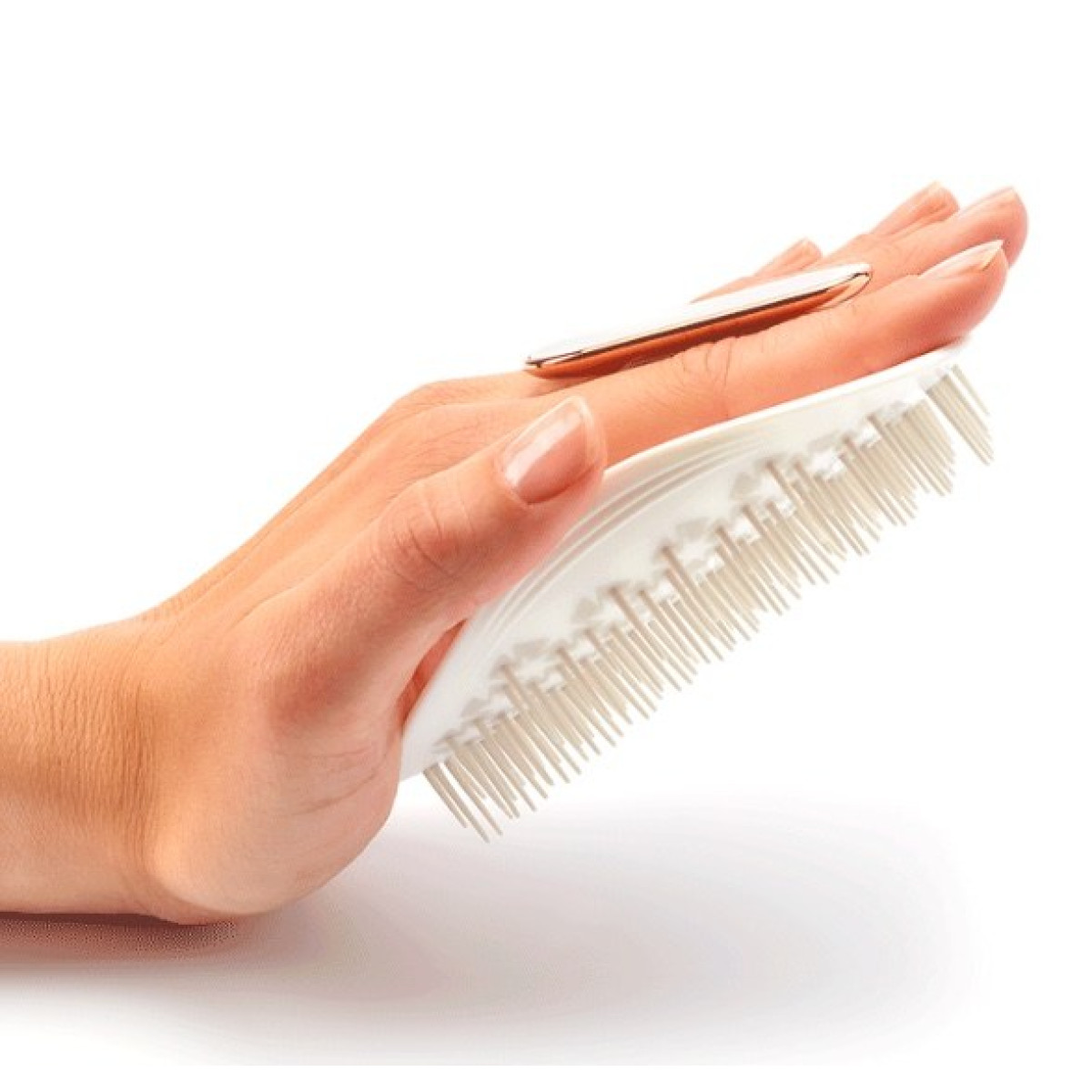 Масажна щітка для шкіри голови та волосся Brush White/rose gold