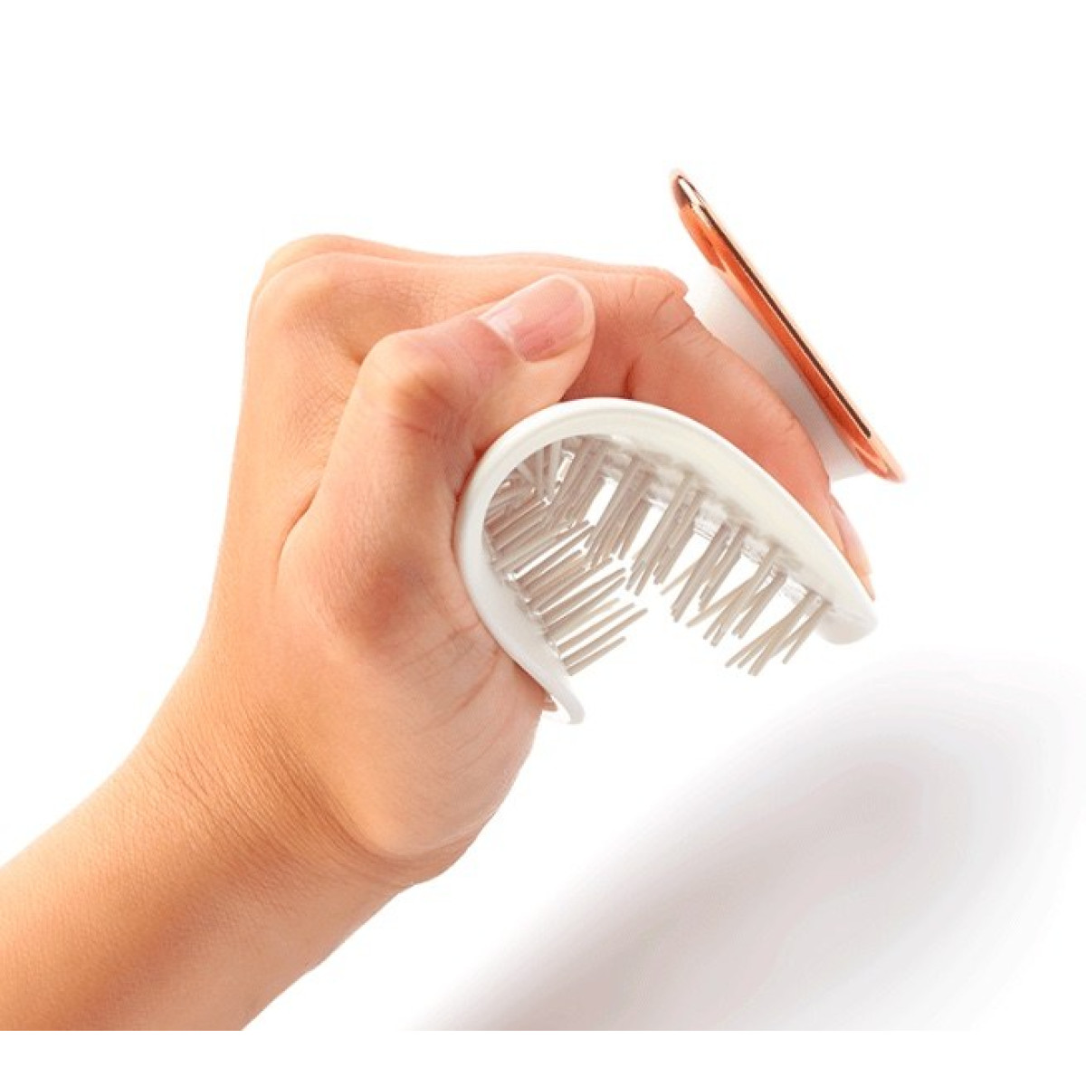 Масажна щітка для шкіри голови та волосся Brush White/rose gold
