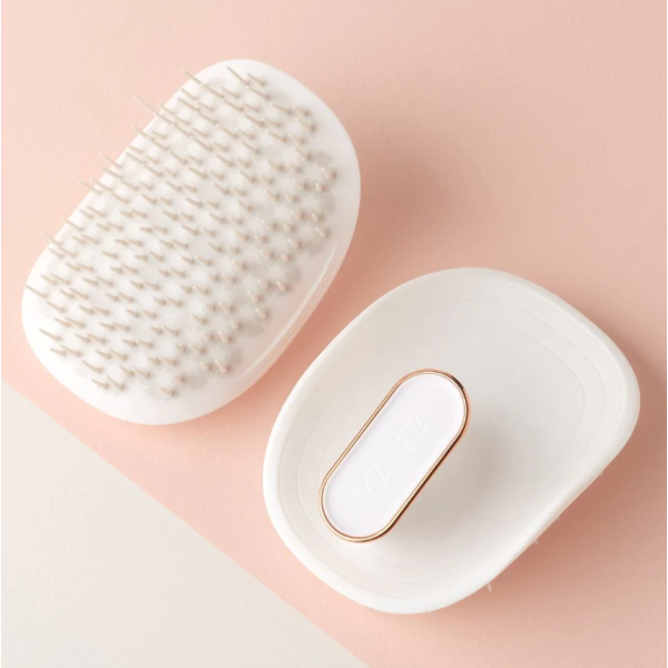 Масажна щітка для шкіри голови та волосся Brush White/rose gold