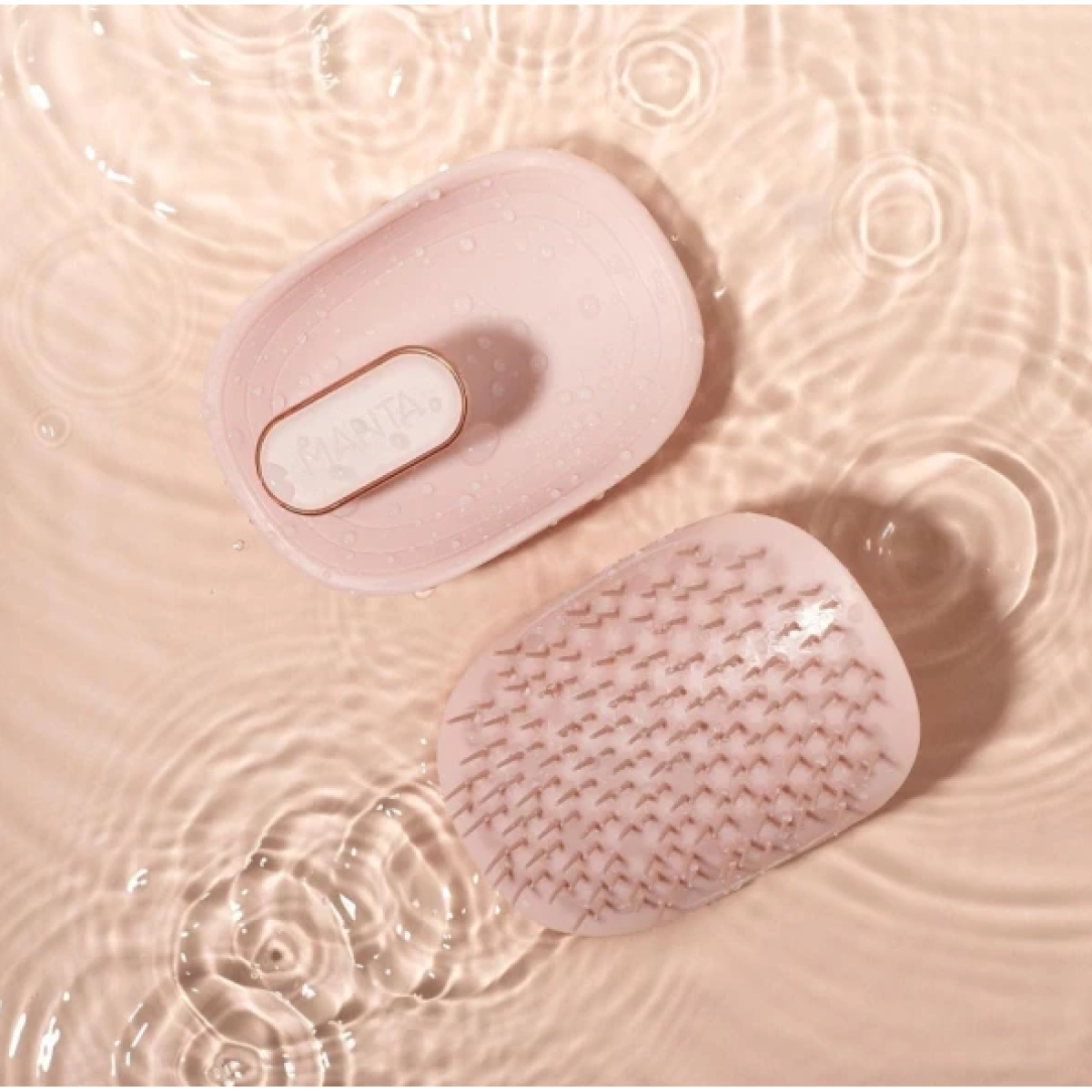 Масажна щітка для шкіри голови та волосся Brush Pink/rose gold