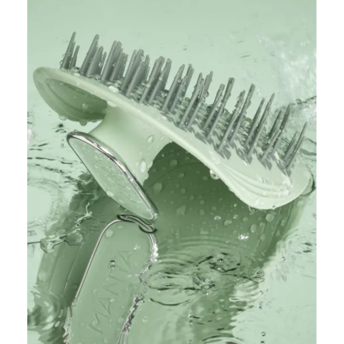 Масажна щітка для шкіри голови та волосся Brush Sage green