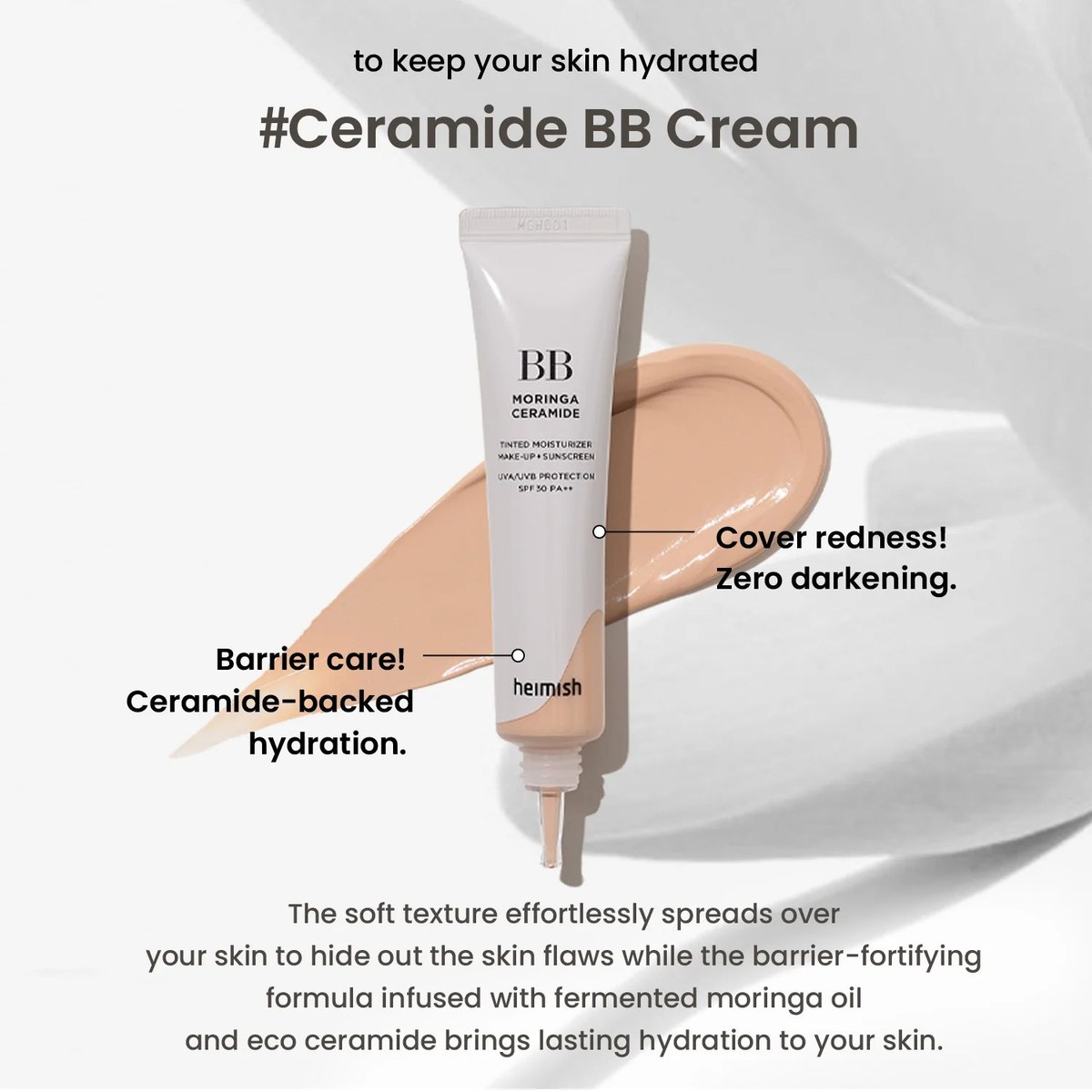 BB-крем для обличчя Moringa ceramide bb cream spf 30 pa+ 23n