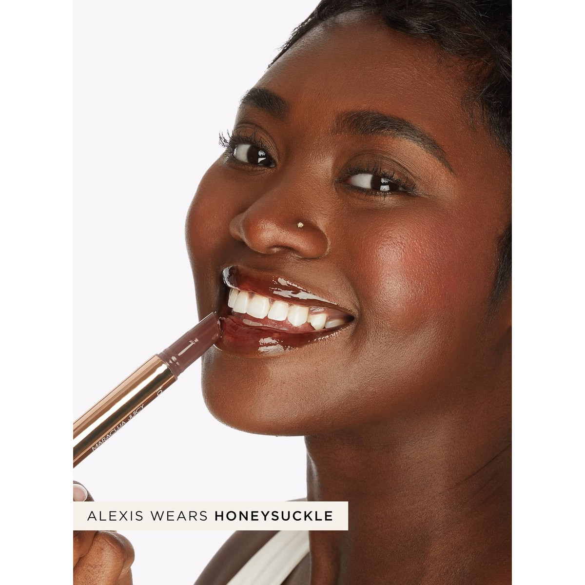 Бальзам блиск для губ Maracuja juicy lip plumping gloss Honeysuckle