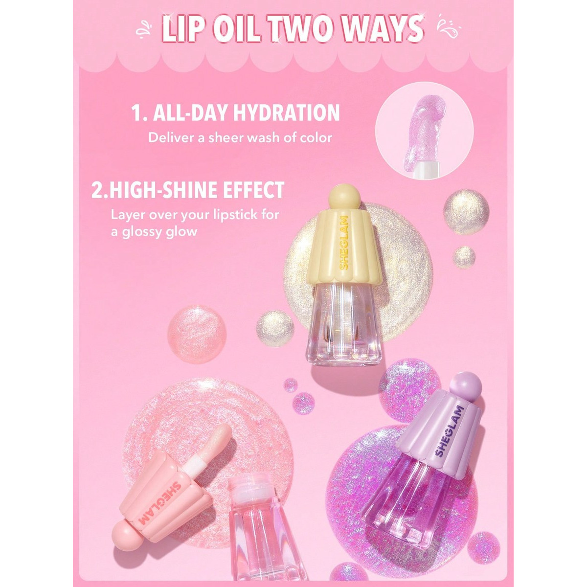 Зволожувальна олія для губ Jelly wow hydrating lip oil Strike gold