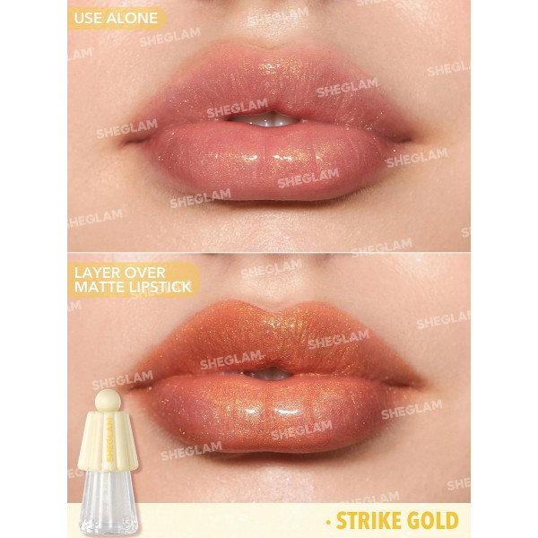 Зволожувальна олія для губ Jelly wow hydrating lip oil Strike gold