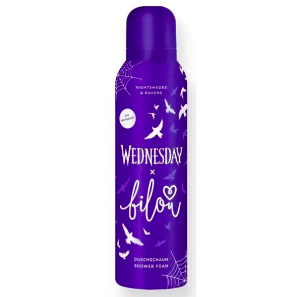 Гель пінка для душу з ароматом червоної малини Shower foam Wednesday nightshades & ravens