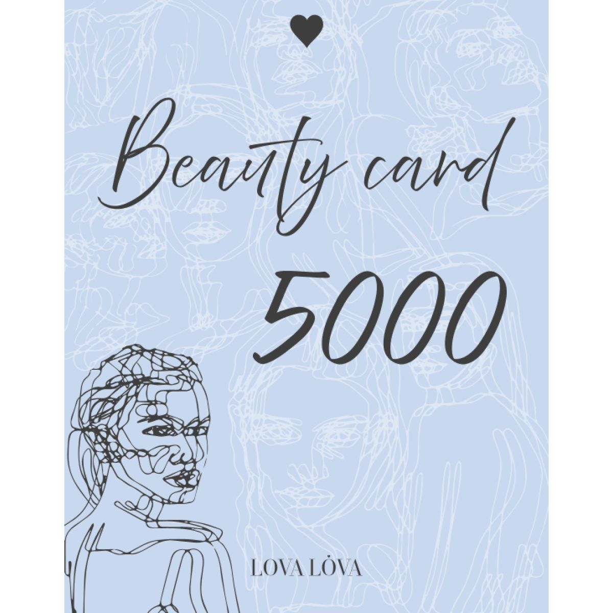 Карта номіналом 5000 Подарункова клубна карта Lova Lova