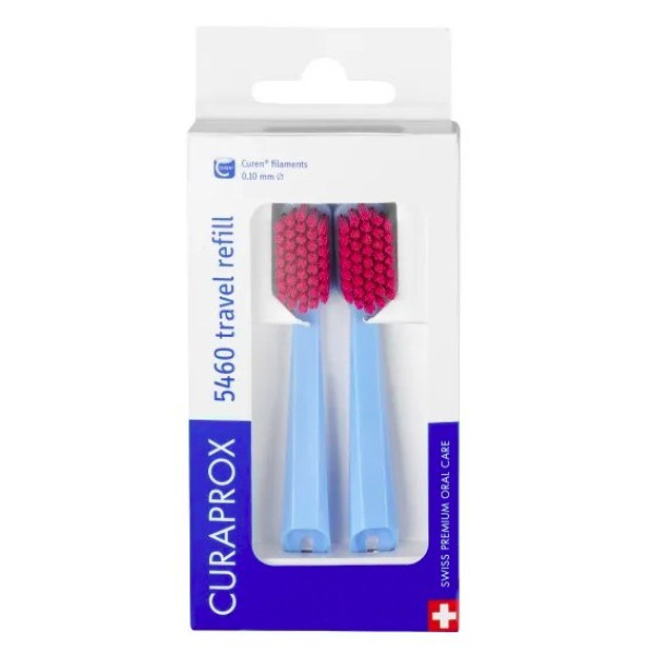 Запасні щітки для дорожнього набору Refill brush head for travel set Blue