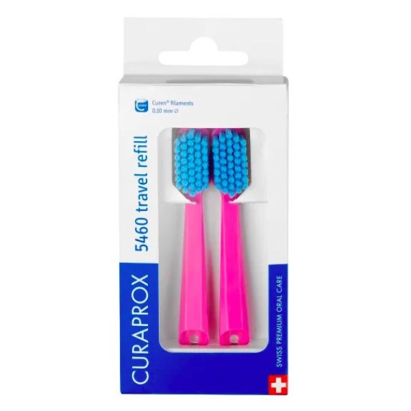 Запасні щітки для дорожнього набору Refill brush head for travel set Pink