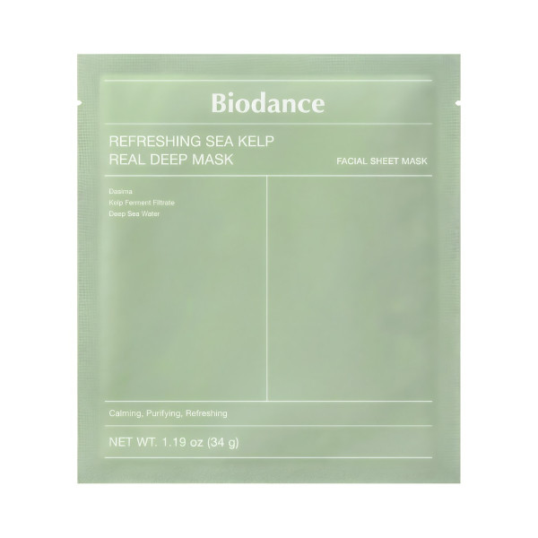 Нічна гідрогелева маска для обличчя з морськими водоростями Real deep mask Refreshing sea kelp