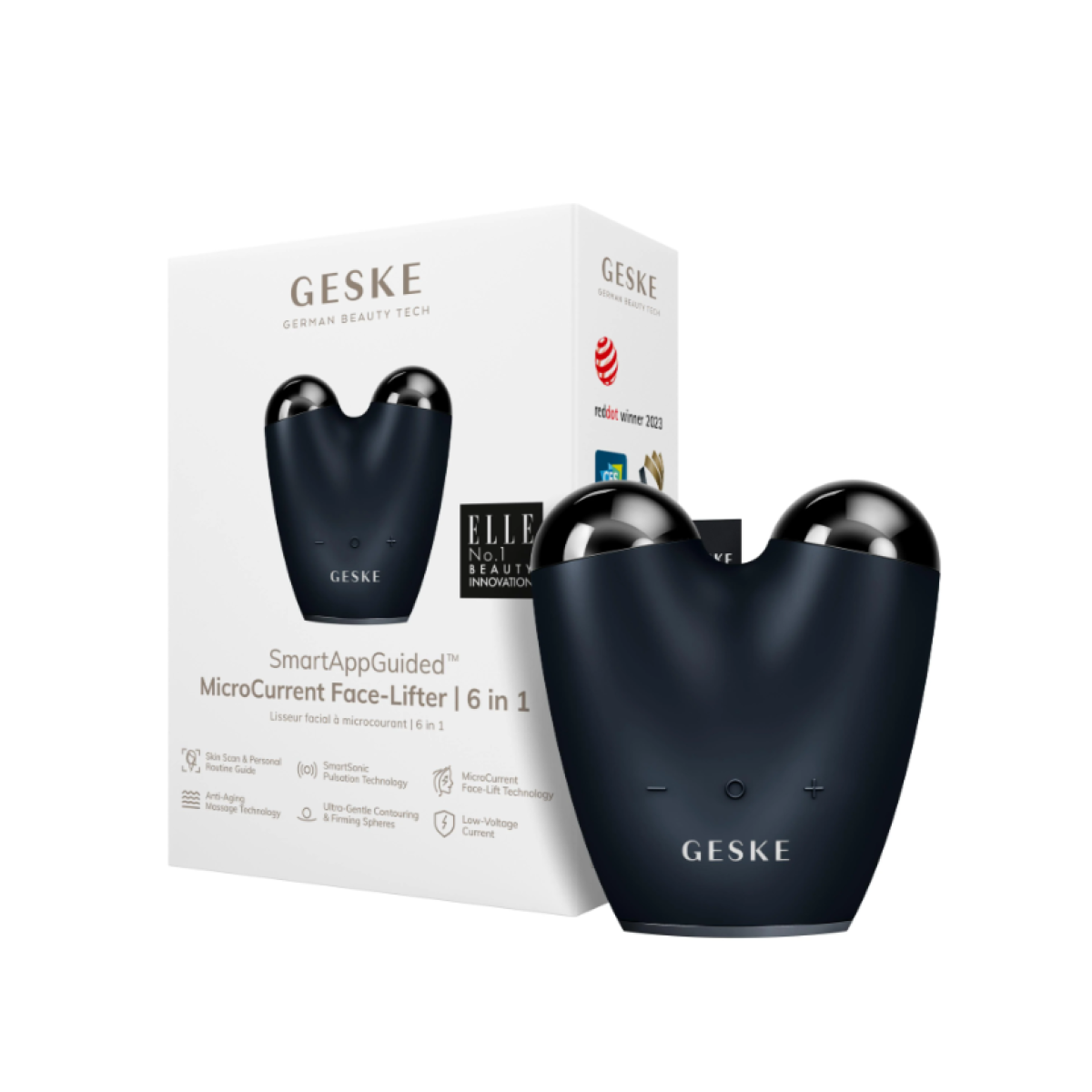 Мікрострумовий підтягувач обличчя Microcurrent Face-Lifter 6 в 1 Black