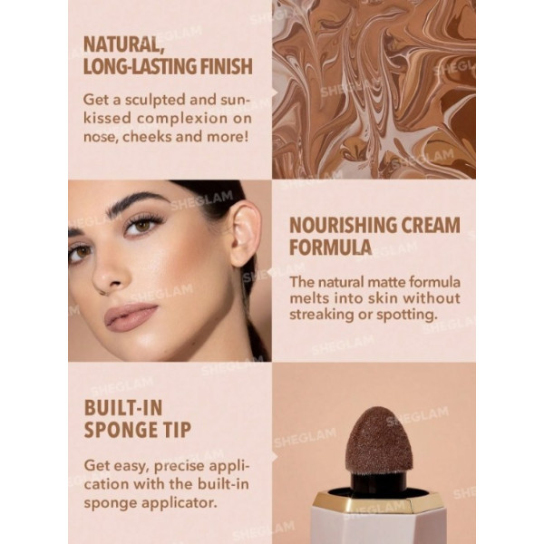 Рідкий бронзер для обличчя Sun beam matte liquid bronzer Golden sun