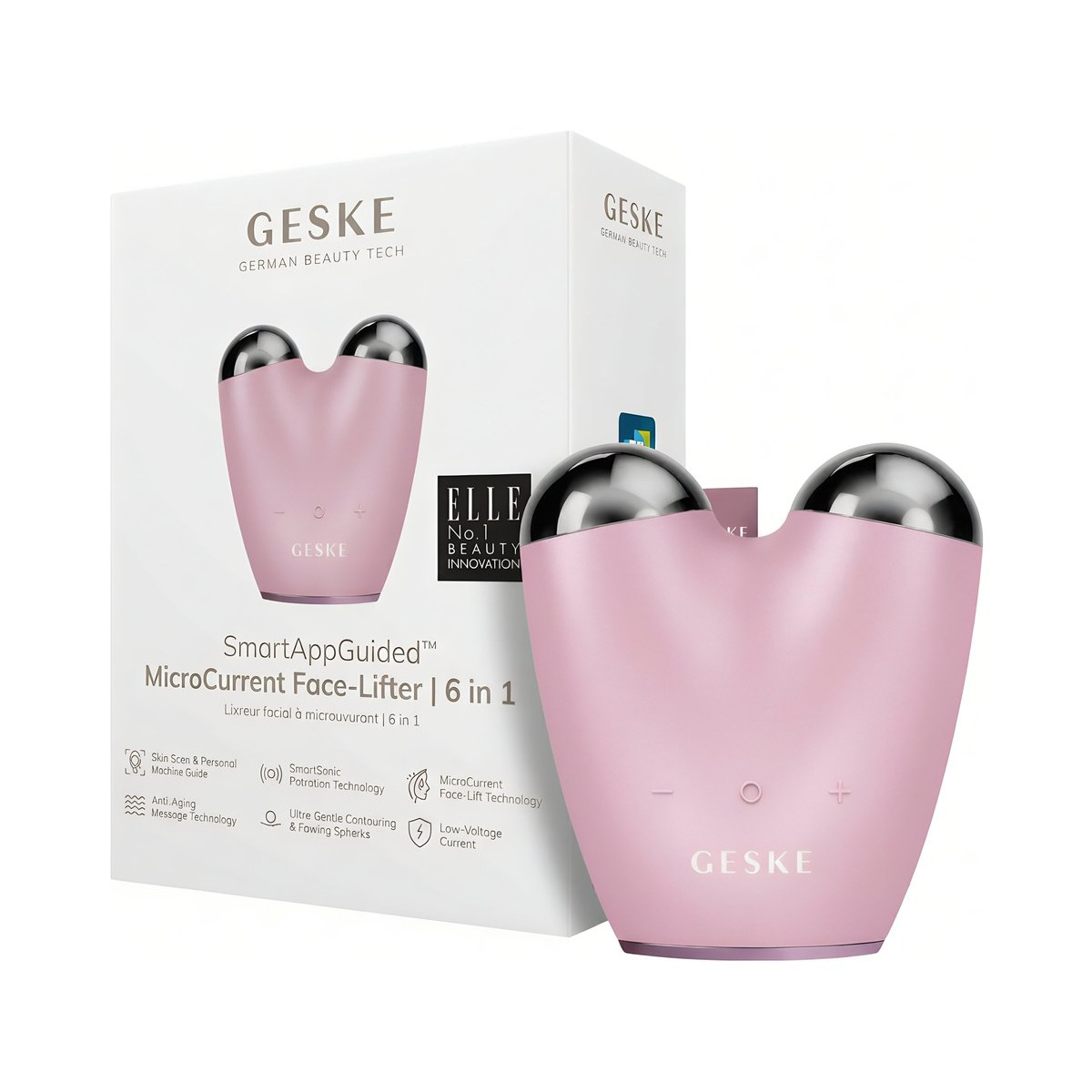Мікрострумовий підтягувач обличчя Microcurrent Face-Lifter 6 в 1 Pink