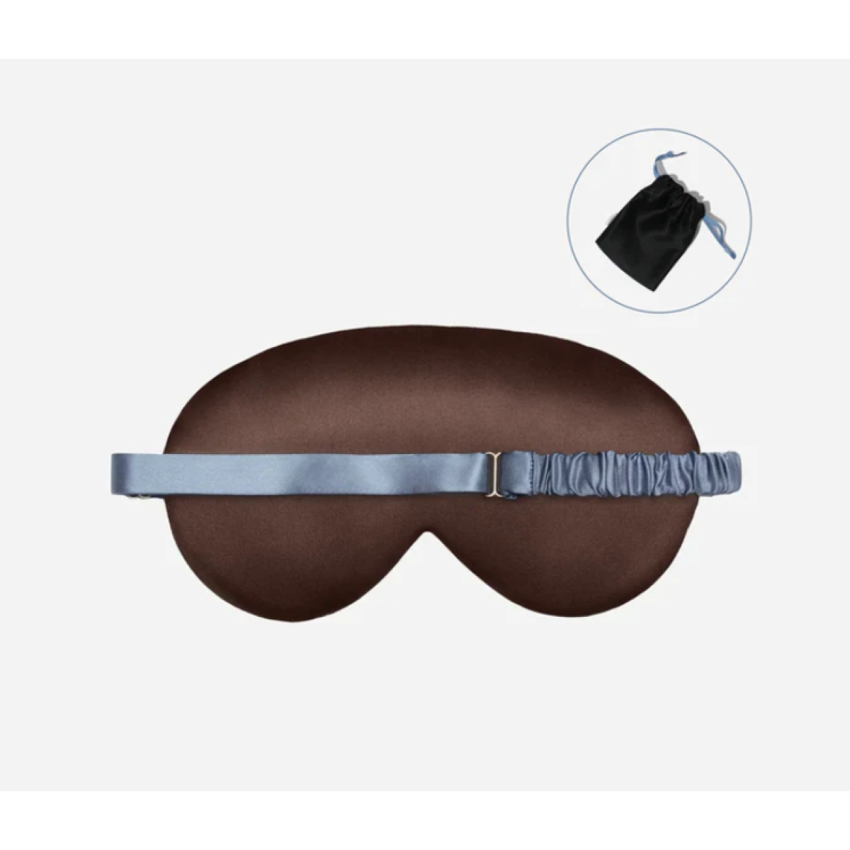 Шовкова маска для сну Silk sleep mask Brown