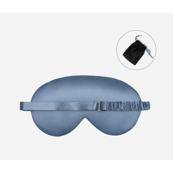 Шовкова маска для сну Silk sleep mask Blue