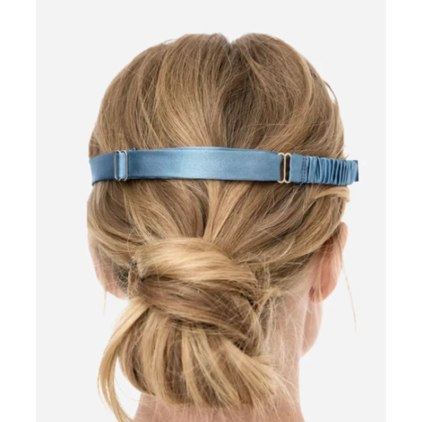 Шовкова маска для сну Silk sleep mask Stone grey