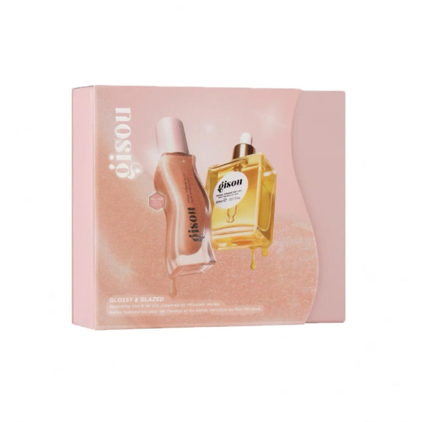 Лімітований подарунковий набір з блиском та олійкою для волосся Glossy glazed gift set