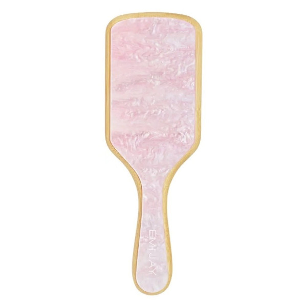 Бамбукова щітка для волосся Bamboo paddle brush in pink sugar