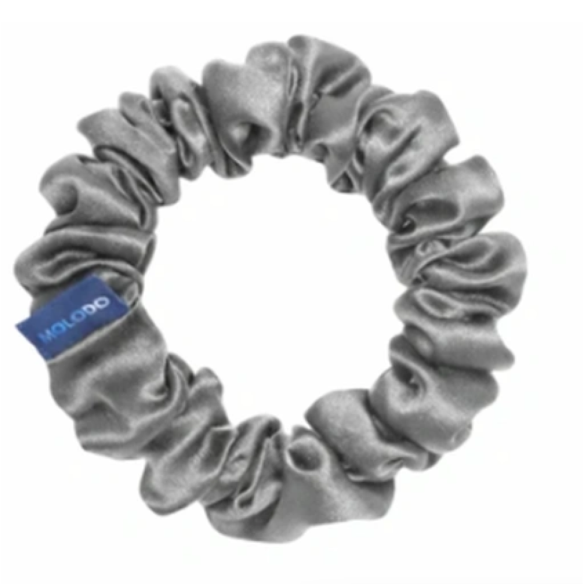 Шовкова резинка середнього розміру Silk scrunchie midi Grey