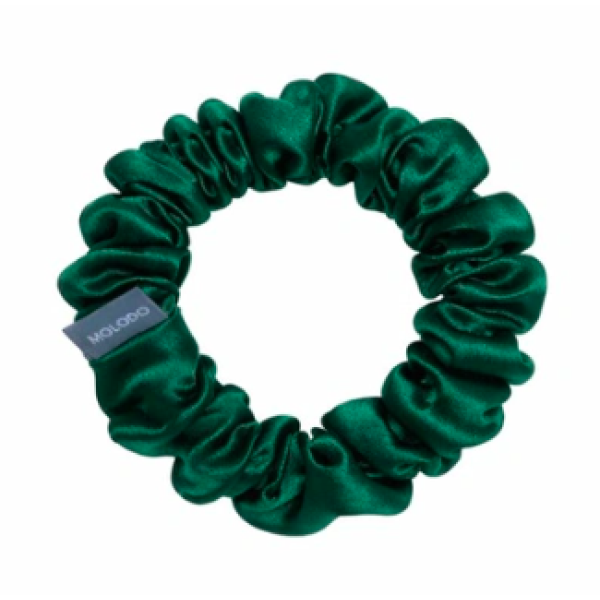 Шовкова резинка середнього розміру Silk scrunchie midi Evergreen