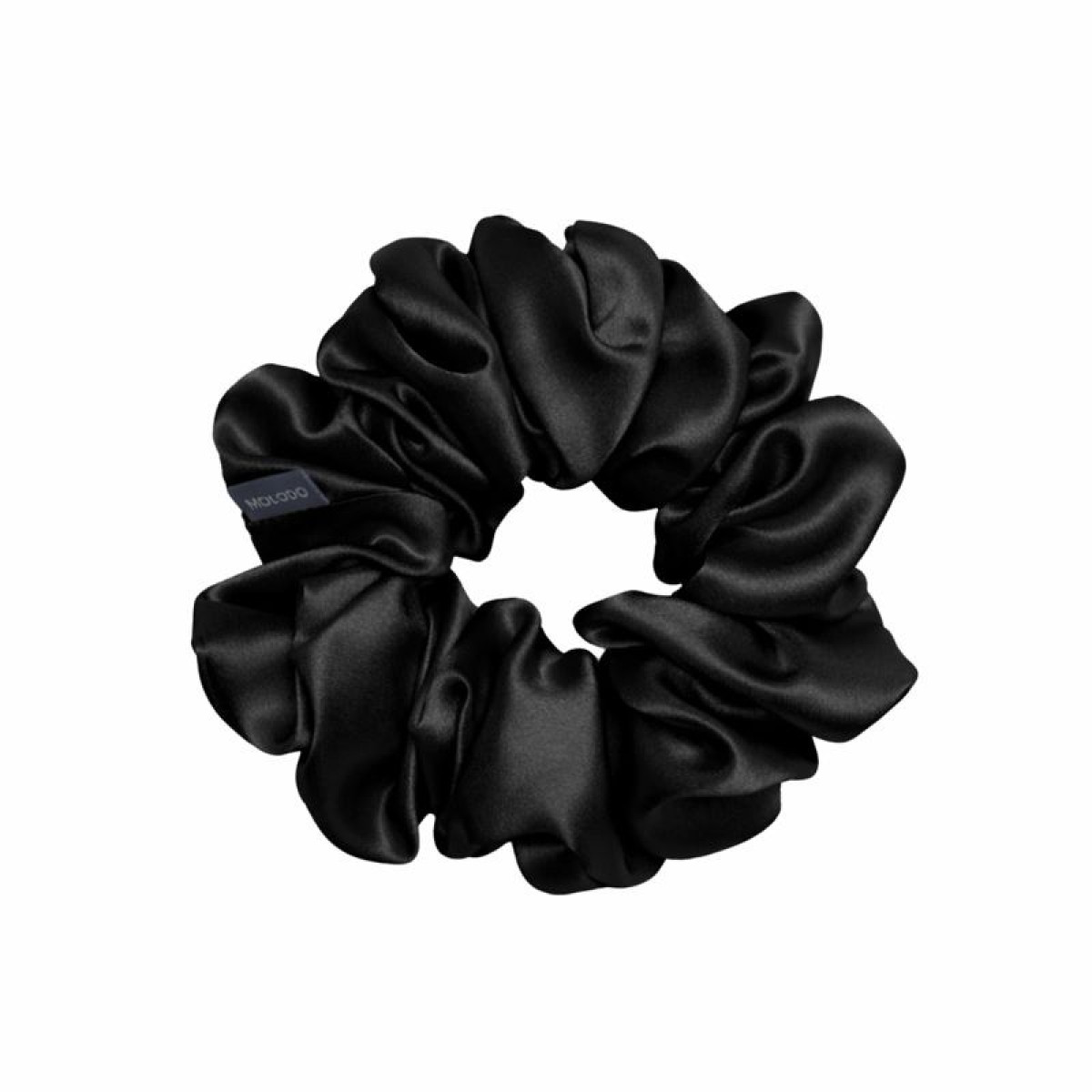 Шовкова резинка великого розміру Silk scrunchie large Black