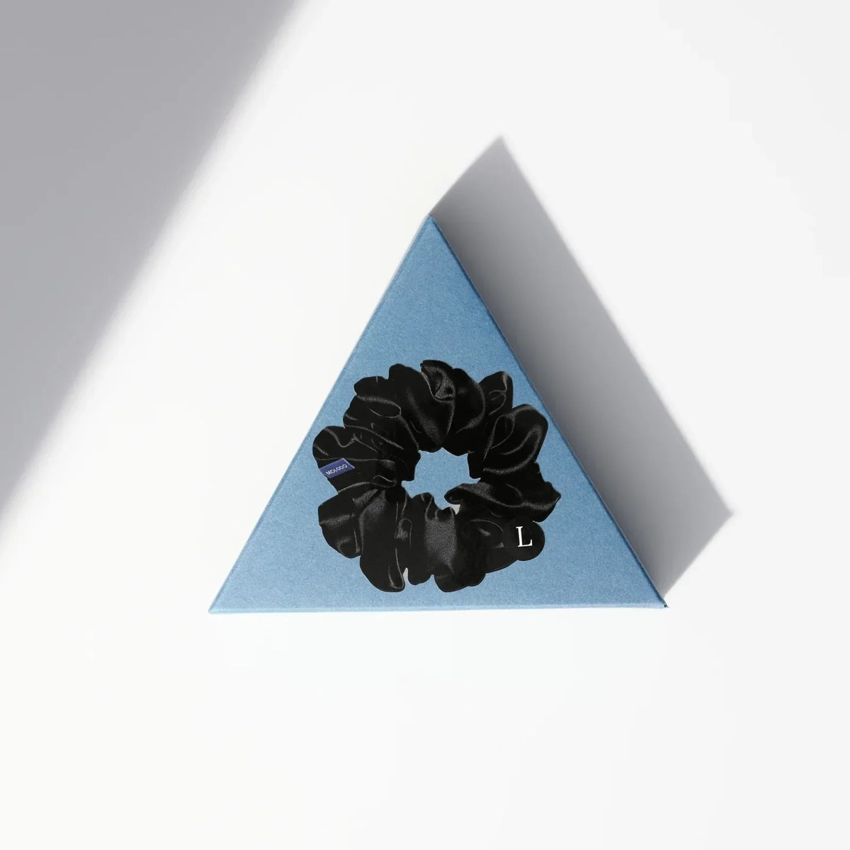 Шовкова резинка великого розміру Silk scrunchie large Black