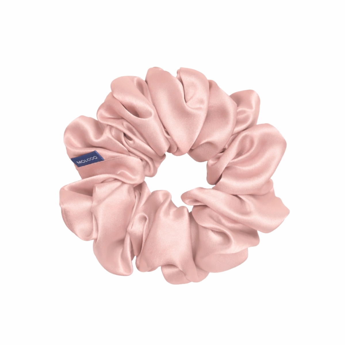 Шовкова резинка великого розміру Silk scrunchie large Pink