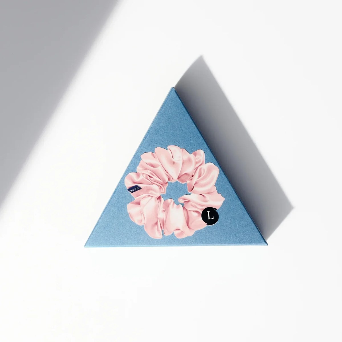 Шовкова резинка великого розміру Silk scrunchie large Pink