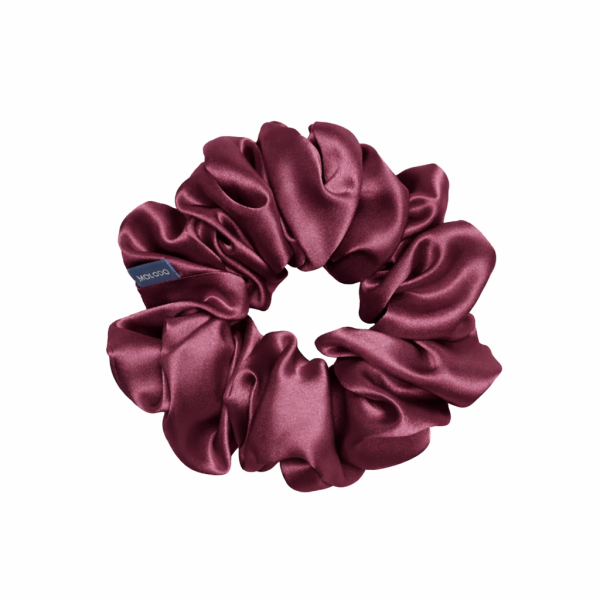 Шовкова резинка великого розміру Silk scrunchie large Plum