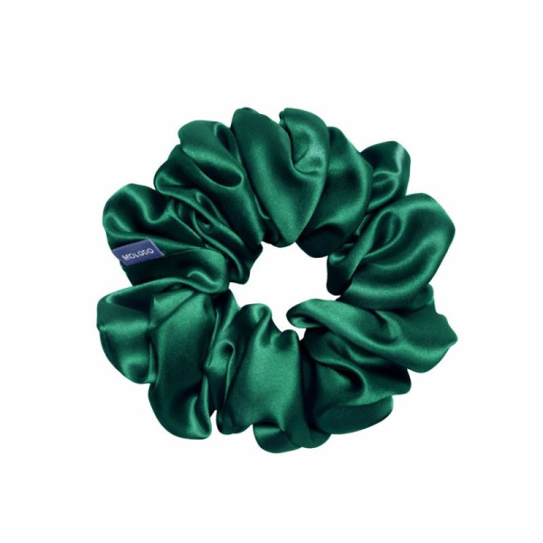 Шовкова резинка великого розміру Silk scrunchie large Evergreen
