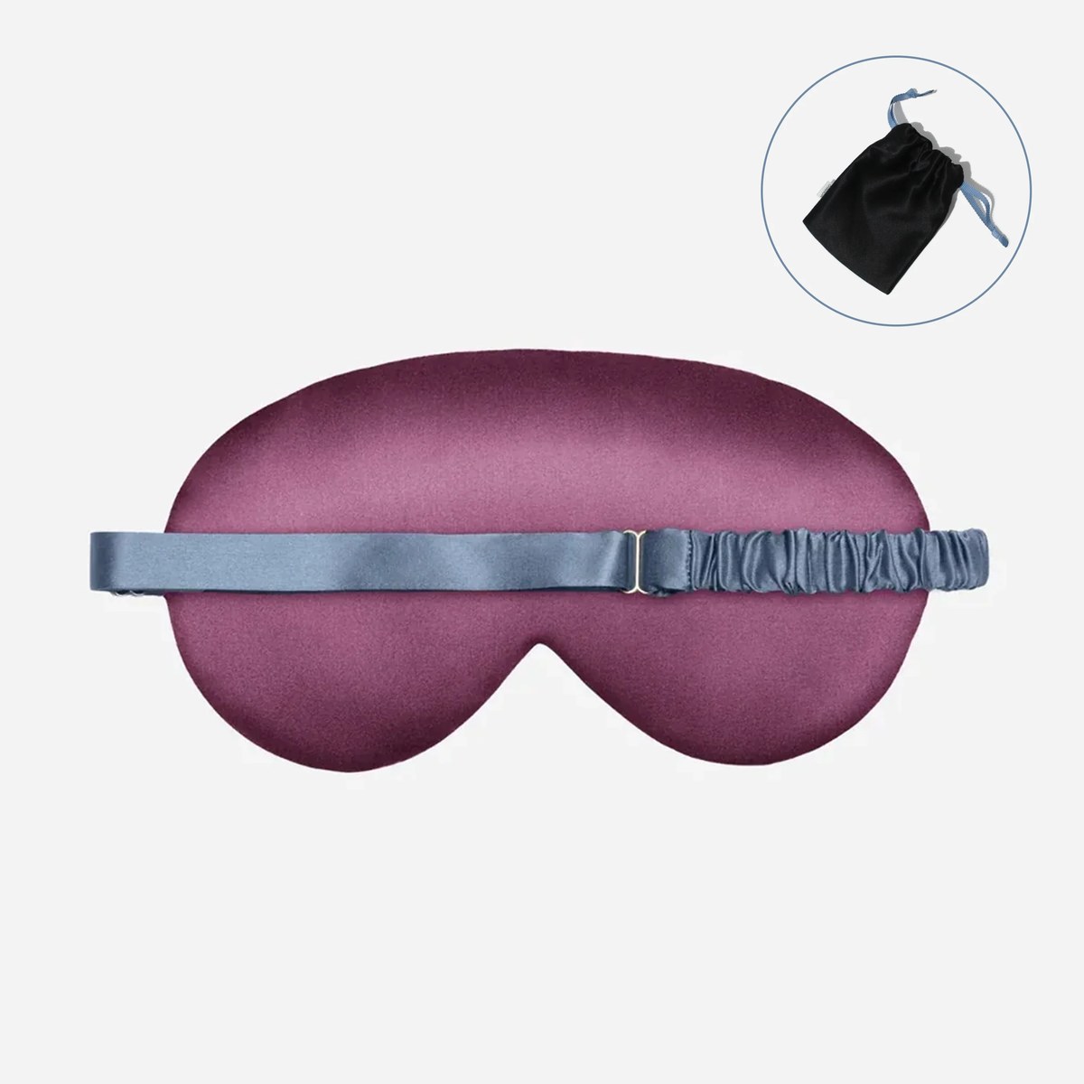 Шовкова маска для сну Silk sleep mask Plum