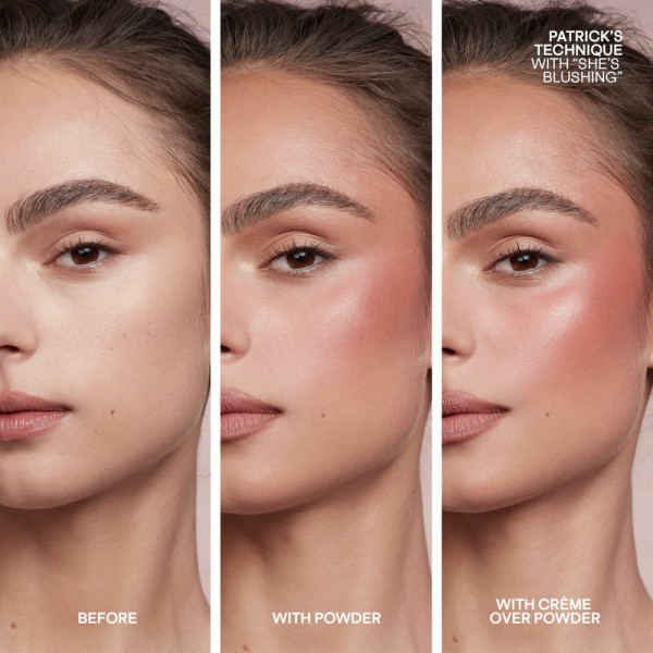 Палітра рум'ян у міні форматі Double take creme & powder blush She's that girl