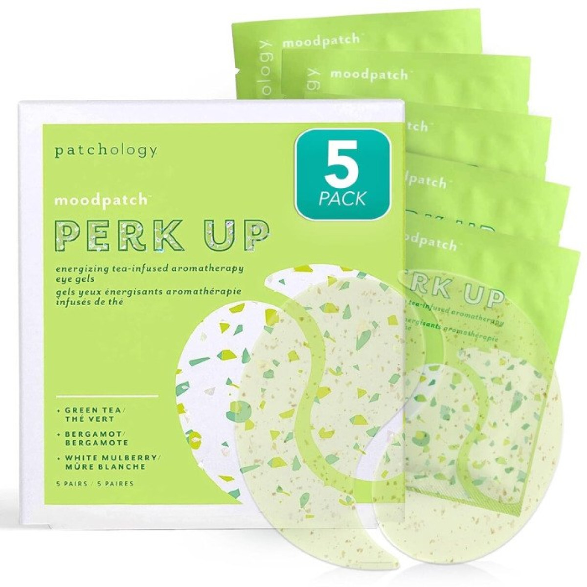 Тонізуючі патчі під очі (5 пар) Moodpatch perk up eye gels