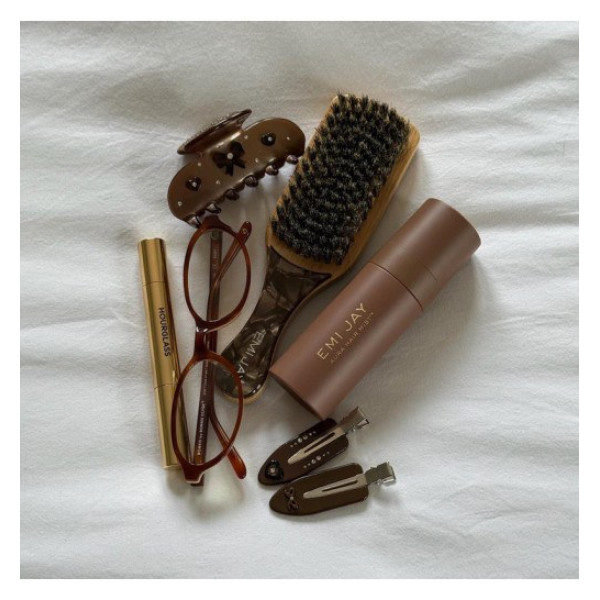 Щітка для волосся Mini boar bristle brush in Toasted sugar