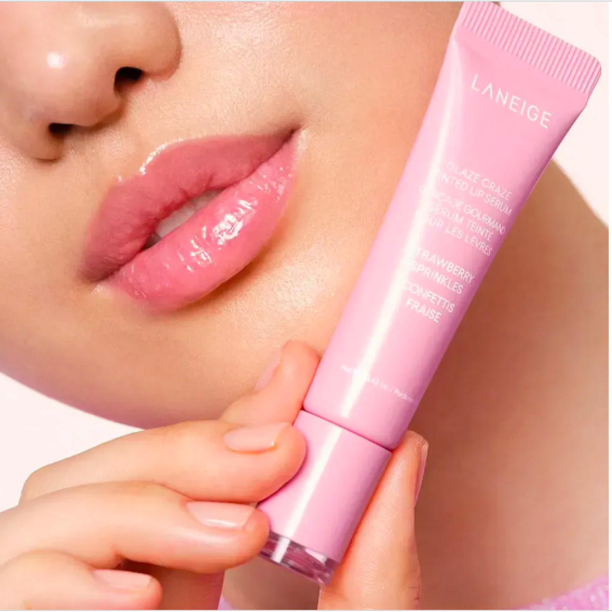 Блиск для губ Glaze tinted polypeptide lip serum Strawberry sprinkles