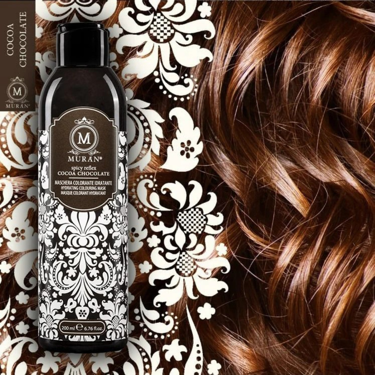Зволожуюча тонуюча маска для волосся Spicy reflex cocoa chocolate mask