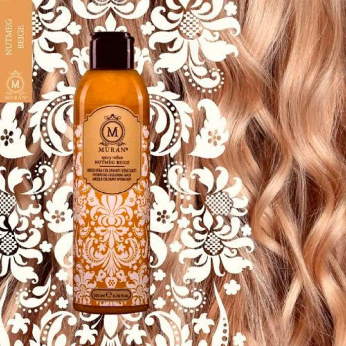 Зволожуюча тонуюча маска для волосся Spicy reflex nutmeg beige mask