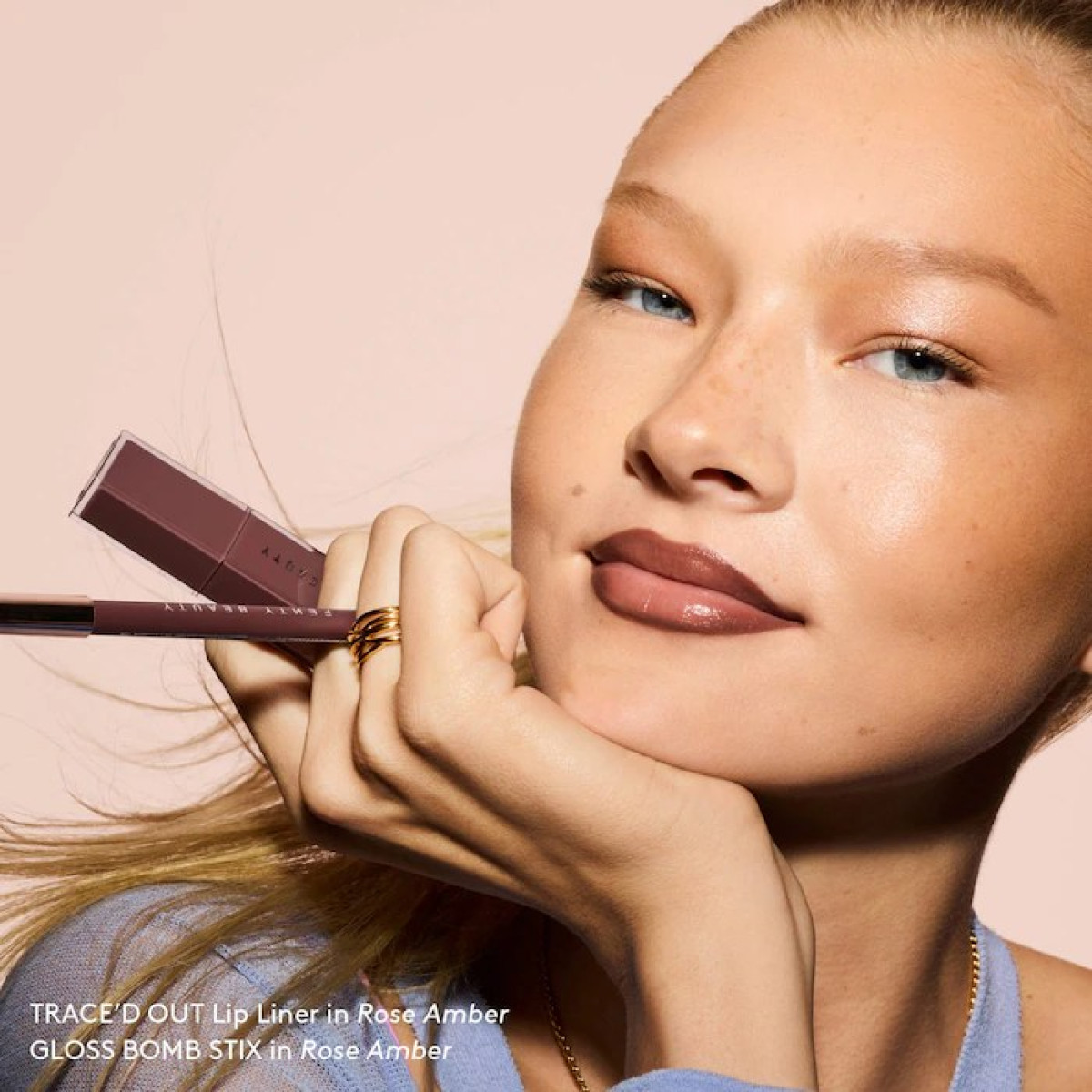 Відтінковий бальзам для губ Gloss bomb stix high-shine gloss stick Rose amber