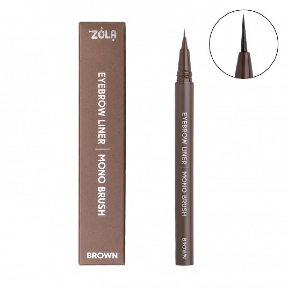Лайнер для брів з моно-пензлем Brow pen Brown