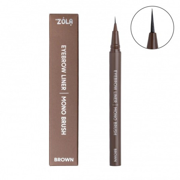 Лайнер для брів з моно-пензлем Brow pen Brown