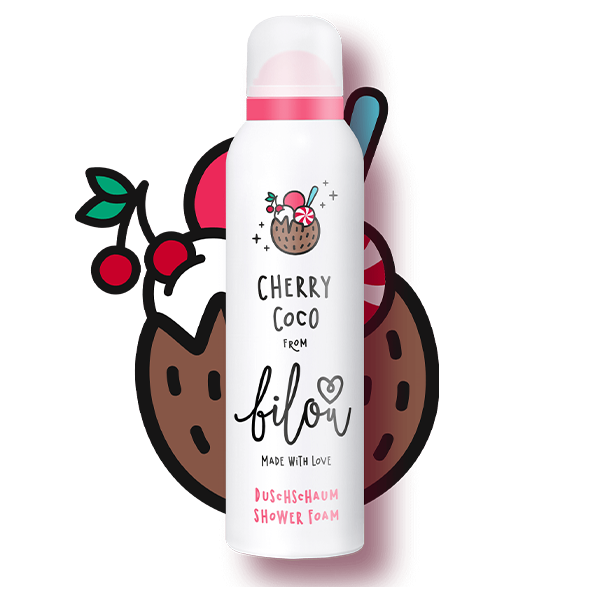 Пінка для душу з ароматом кокосу та вишневого морозива Shower foam Cherry coco