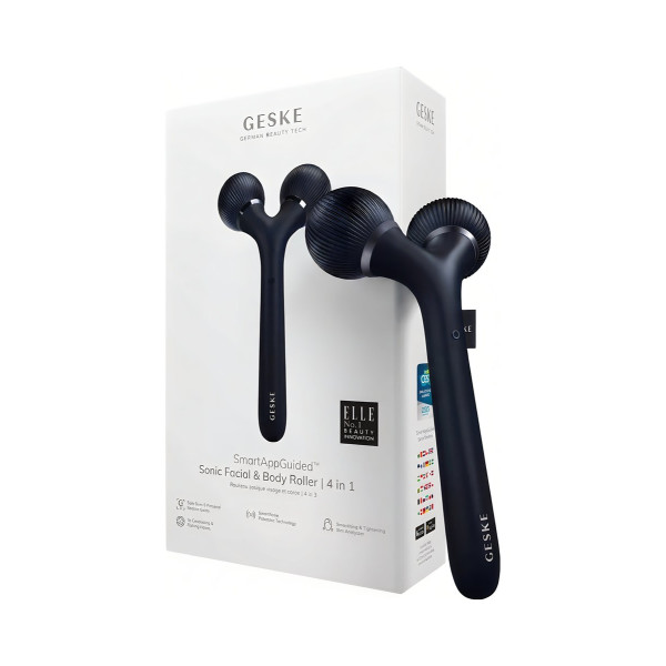 Електронний звуковий ролик для обличчя Sonic facial roller 4 in 1 Black