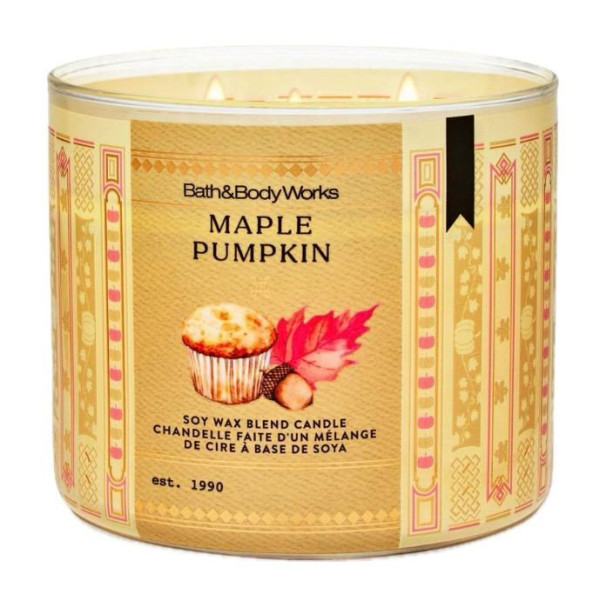 Ароматична свічка на 3 гноти 3-Wick candle Maple pumpkin