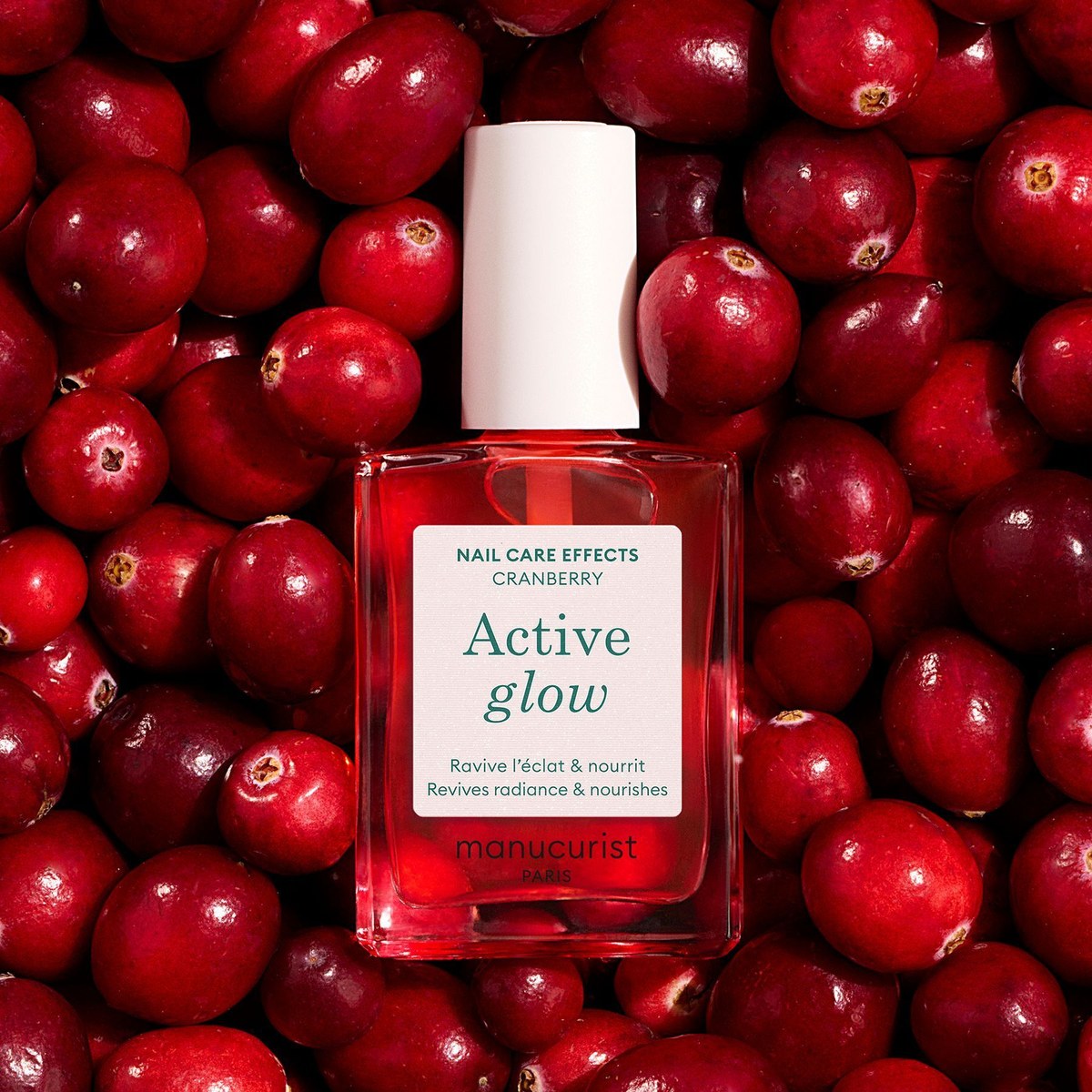 Лак для нігтів з ефектом коралового блиску Active glow Сranberry