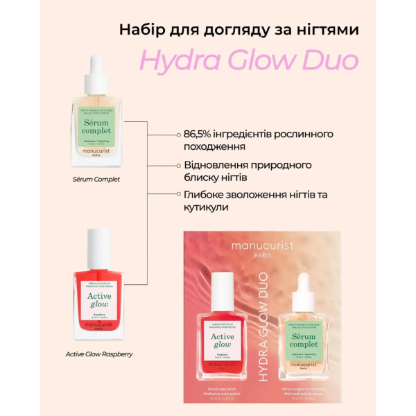 Набір для догляду за нігтями Hydra glow duo