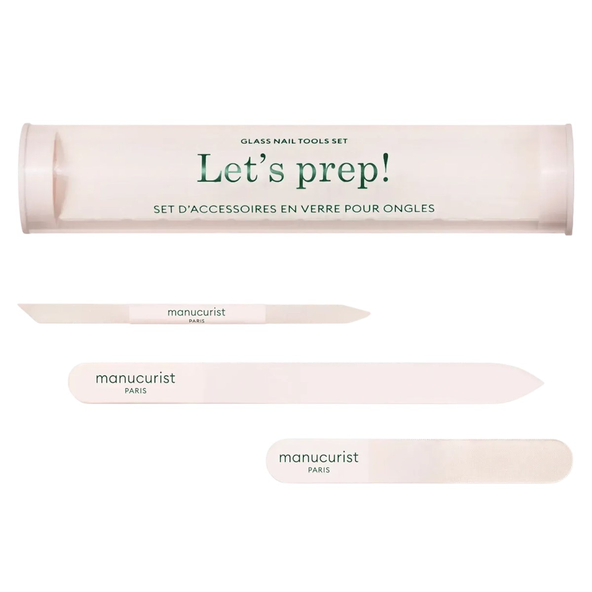 Набір аксесуарів для нігтів Trio glass naip preparation